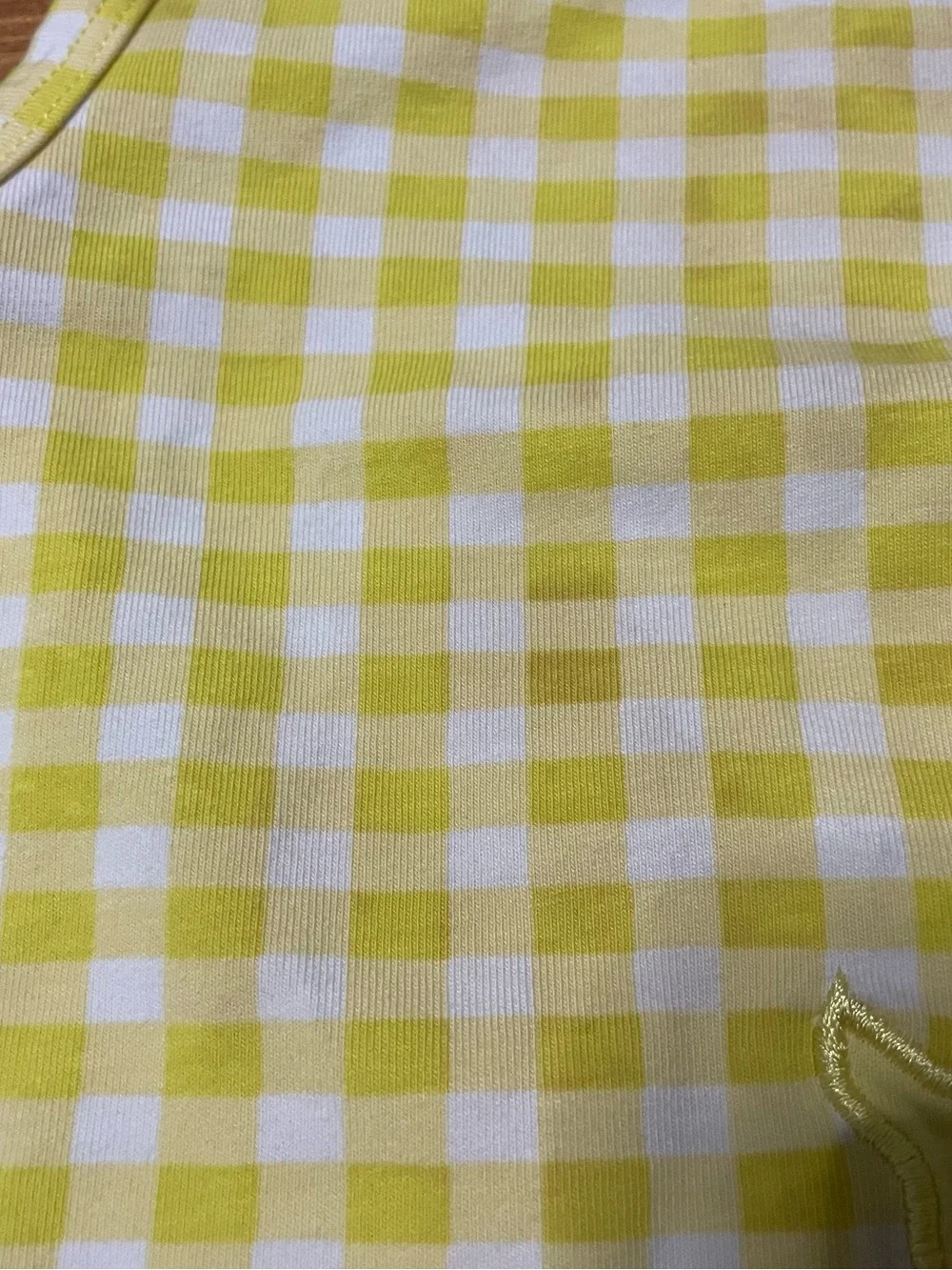 Florence Eiseman Blossom & Sprout Yellow & White Gingham Tank with Duck Motif 2T